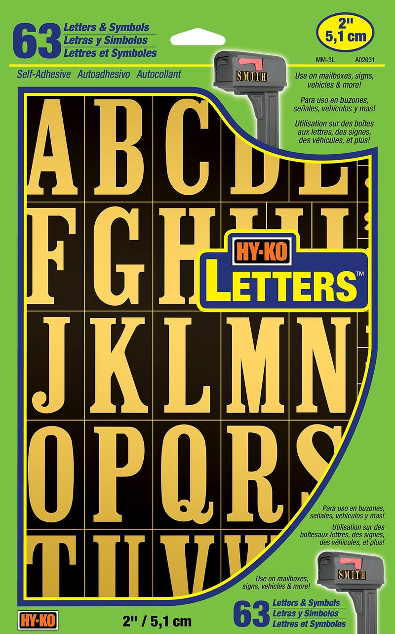Hy-Ko Packaged Numbers & Letters, DIY Address Number Stickers for Deliveries and Navigation, Self-Adhesive House Decals for Siding, Door, Mailboxes - Image 1
